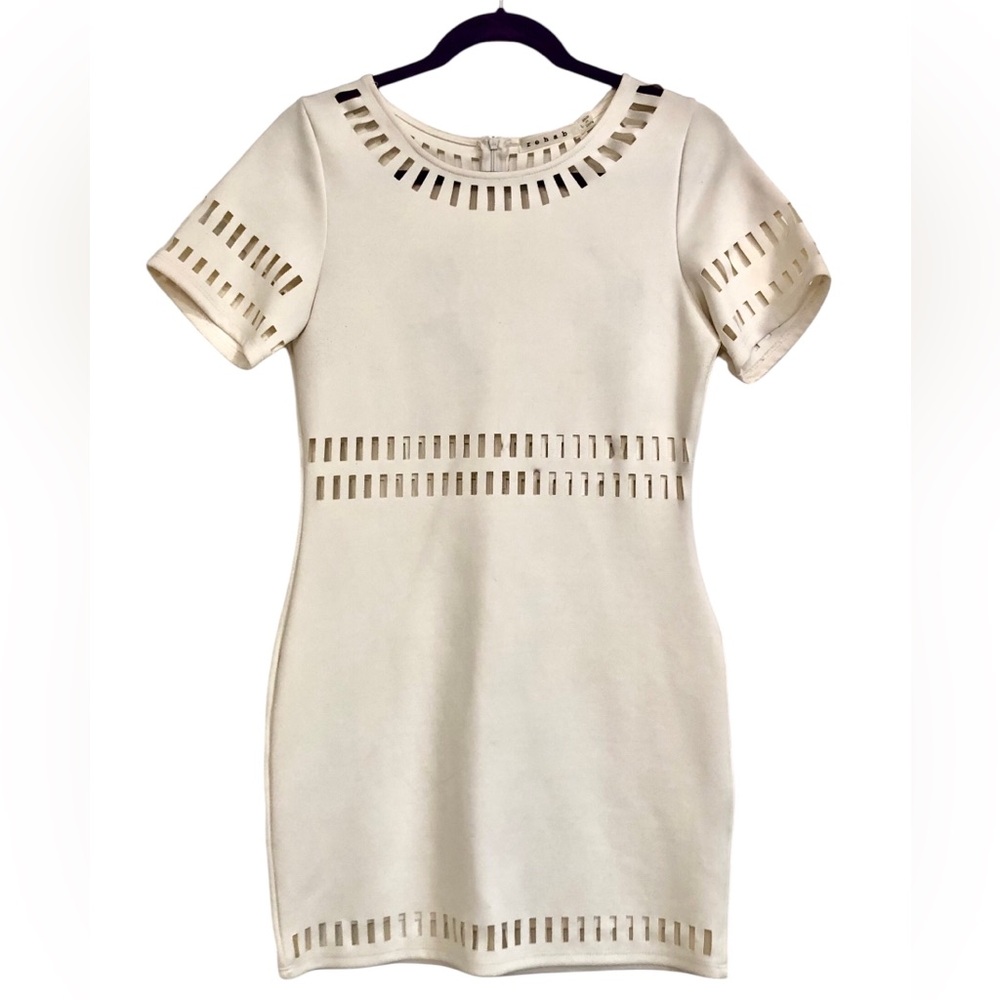 White shift dress